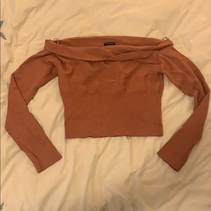 Mid drift long sleeve sweater